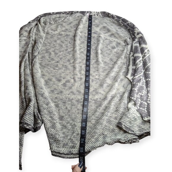 Xhilaration Gray & White Long Sleeve Lightweight Open Front Cardigan Size Small - Picture 8 of 9